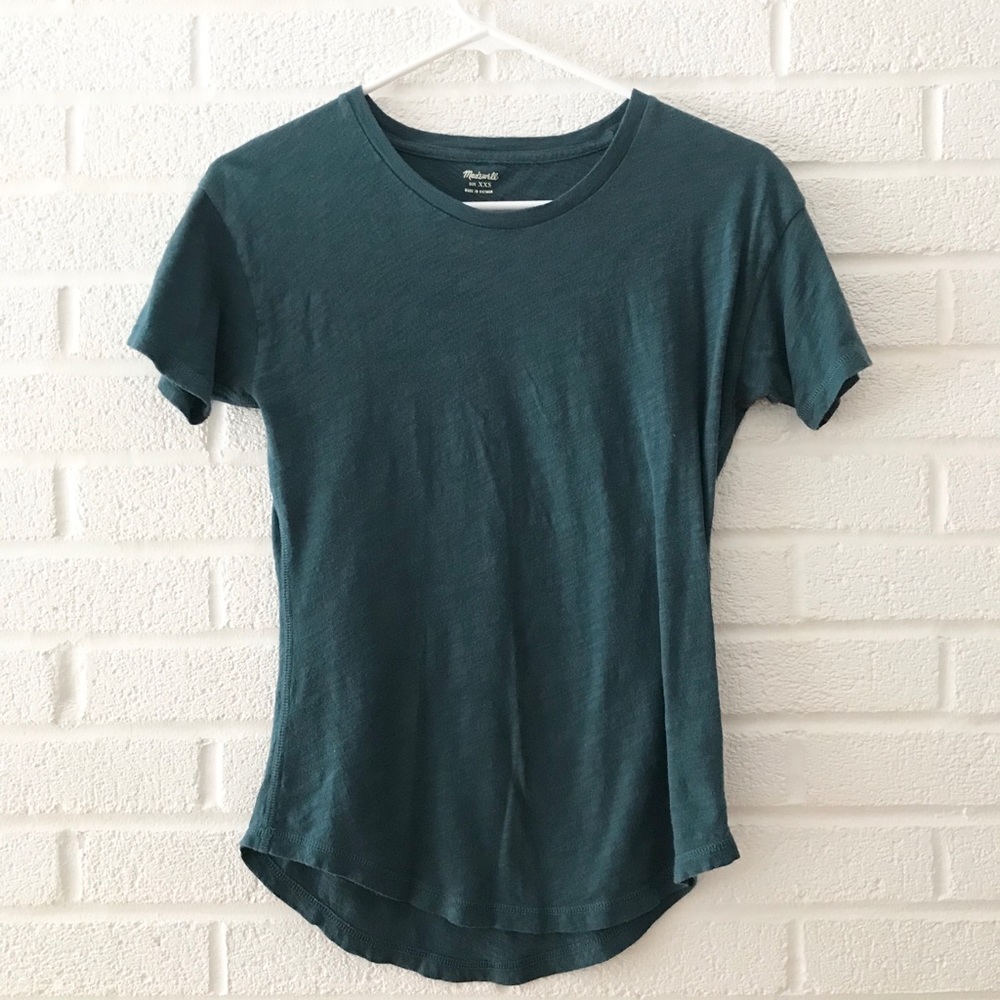 Madewell Teal Perfect Tee XXS XS Fitted